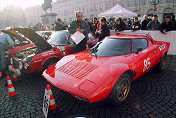 Stratos of Jean Sage, in the background a beautiful Fulvia Coupè driven by Cesare Florio