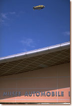 Goodyear"blimp" over Le Mans museum