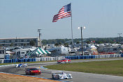 ALMS cars in practice at Sebring