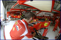 The Ferrari garage