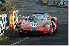 Le Mans 24 h 1965: Pedro Rodriguez and Nino Vaccarella finished 7th with the 365 P2 s/n 0838 of the N.A.R.T.