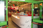 The Galleria Ferrari reception desk and shop