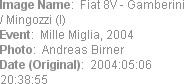 Image Name:  Fiat 8V - Gamberini / Mingozzi (I)
Event:  Mille Miglia, 2004
Photo:  Andreas Birner...