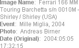 Image Name:  Ferrari 166 MM Touring Barchetta s/n 0010M - Shirley / Shirley (USA) 
Event:  Mille ...