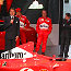 Luca di Montezemolo, Michael Schumacher, Rubens Barrichello and Jean Todt