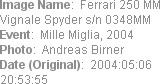 Image Name:  Ferrari 250 MM Vignale Spyder s/n 0348MM 
Event:  Mille Miglia, 2004
Photo:  Andreas...