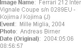 Image Name:  Ferrari 212 Inter Vignale Coupe s/n 0289EU - Kojima / Kojima (J) 
Event:  Mille Migl...
