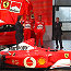 Luca di Montezemolo, Michael Schumacher, Rubens Barrichello and Jean Todt