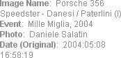 Image Name:  Porsche 356 Speedster - Danesi / Paterlini (I)
Event:  Mille Miglia, 2004
Photo:  Da...