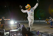 Pierre Kaffer celebrates his victory