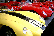 #17 250 TR s/n 0722TR, #46 250 TR s/n 0756, and #31 Maserati 200Si s/n 2415
