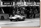 Ferrari 250 Testa Rossa s/n 0728TR, driven to victory, just leaving the pits after the last driver change which puts Phil Hill at the wheel