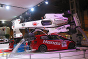 BAR 004 F1 on Honda stand