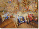 Achille Varzi and Tazio Nuvolari locked in combat in the 1933 Monaco Grand Prix