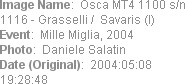 Image Name:  Osca MT4 1100 s/n 1116 - Grasselli /  Savaris (I) 
Event:  Mille Miglia, 2004
Photo:...