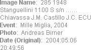 Image Name:  285 1948 Stanguellini 1100 S s/n �� Chiavassa J.M. Castillo J.C. ECU
Event:  Mille M...