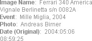 Image Name:  Ferrari 340 America Vignale Berlinetta s/n 0082A
Event:  Mille Miglia, 2004
Photo:  ...