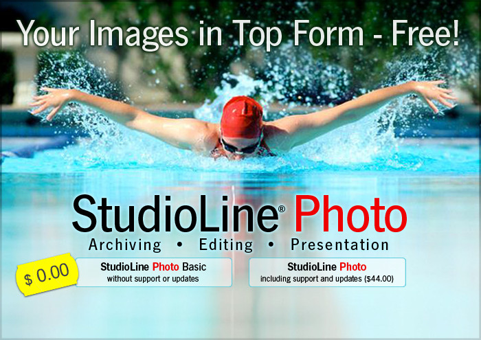 Add descriptions to your images, send photos per email in just the right size, print high-quality copies, display slide-shows, publish web-galleries, safe-keep your images on CD or DVD,     All the award-winning functions of StudioLine Photo 2  and its free.