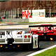 Christian Pescatori's and Etianuele Moncini's Ferrari 333 SP in front of a Riley&Scott in the first chicane