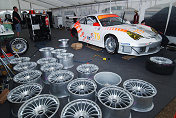 The wheels of the J3 Racing team await tires for Sebring  competition