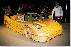 Wooden 1:1 scale model of the F50 by Livio De Marchi