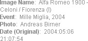 Image Name:  Alfa Romeo 1900 - Celoni / Fiorenza (I)
Event:  Mille Miglia, 2004
Photo:  Andreas B...
