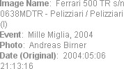 Image Name:  Ferrari 500 TR s/n 0638MDTR - Pelizziari / Pelizziari (I) 
Event:  Mille Miglia, 200...