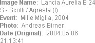 Image Name:  Lancia Aurelia B 24 S - Scotti / Agresta (I)
Event:  Mille Miglia, 2004
Photo:  Andr...
