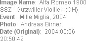 Image Name:  Alfa Romeo 1900 SSZ - Gutzwiller Viollier  (CH)
Event:  Mille Miglia, 2004
Photo:  A...
