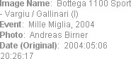 Image Name:  Bottega 1100 Sport - Vargiu / Gallinari (I)
Event:  Mille Miglia, 2004
Photo:  Andre...