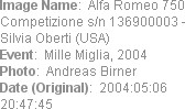 Image Name:  Alfa Romeo 750 Competizione s/n 136900003 - Silvia Oberti (USA) 
Event:  Mille Migli...