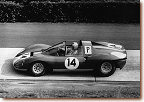 N&uuml;rburgring 1000 km 1966: The little Dino 206 S s/n 006 of David Piper and Dick Attwood retired due to gearbox problems