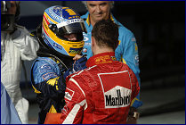 Michael Schumacher and Fernando Alonso