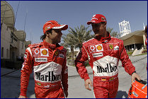 Felipe Massa and Michael Schumacher