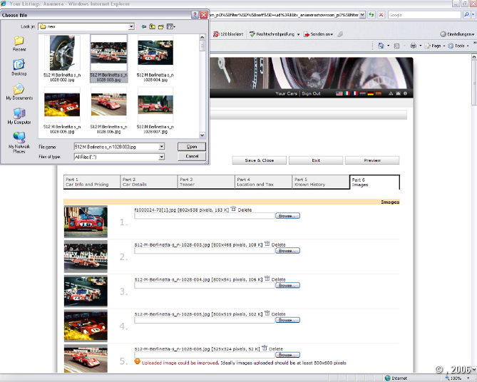 Upload images