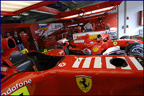 The Ferrari garage