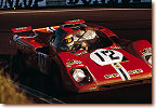 Le Mans 24 h 1971: N.A.R.T.’s 512M s/n 1020, driven by Posey/ Adamovicz finished in 3rd place. It was the best Ferrari finish of the year in the famous French race.