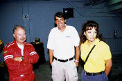 Chief driving instructor Terry Earwood with John Paul, Jr. and friend