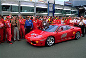 Michael Schumacher presenting the 360 Modena Challenge