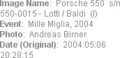 Image Name:  Porsche 550  s/n 550-0015 - Lotti / Baldi  (I)
Event:  Mille Miglia, 2004
Photo:  An...