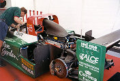 Doyle-Risi mechanics preparing Ferrari 333 SP s/n 017 for qualifying.