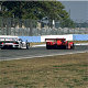 The 333 SP s/n 025 of Didier Theys, Mauro Baldi and Fredy Lienhard overtakes the Porsche GT1 of Boutsen/Wollek/Muller