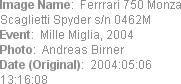Image Name:  Ferrrari 750 Monza Scaglietti Spyder s/n 0462M
Event:  Mille Miglia, 2004
Photo:  An...