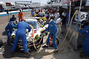 Pit stop for the race winning Porsche