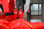 Michael Schumacher, Rubens Barrichello and Jean Todt