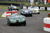 55 Jaguar C-Type Nigel Webb;30 Jaguar C-Type Ben Cussons;08 Austin Healey 100 S Michael Darcey