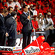 Michael Schumacher holding his speech in Italian