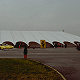 The tent on the Fiorano track in which the launch of the F2001 took place