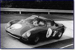 N&uuml;rburgring 1000 km 1966: The Ferrari 250 LM s/n 6119 was driven by the Swiss Team de Siebenthal/Heredia de Bandeira
