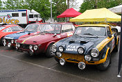 Fiat 124 Abarth and a pair of Lancia Fulvia HFs